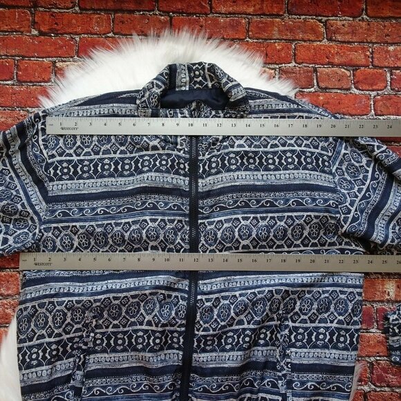 XPOSURE Vintage 100% Silk Track Jacket Outerwear Windbreaker Full-Zip 80s 90s M - Picture 11 of 12